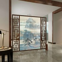 手繪手繡工藝屏風(fēng)